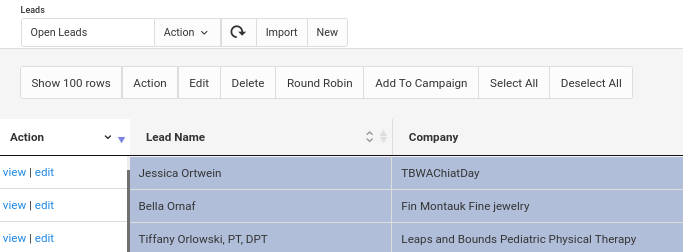 Round Robin Leads