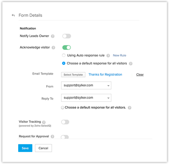 Custom Auto Response Templates