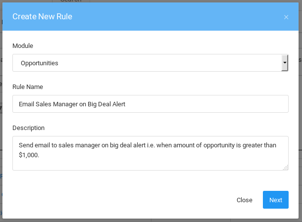 CRM Workflow Rules