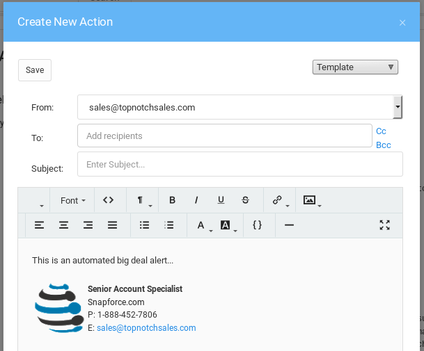 CRM Workflow Alerts